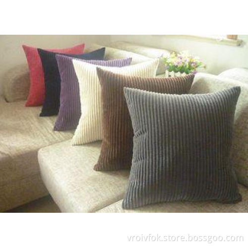 Corduroy Grey Black Velvet Sofa Pillows Embroidered For Hom